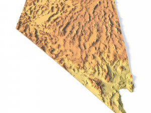 Nevada Topographic Map STL Model 3D 打印模型