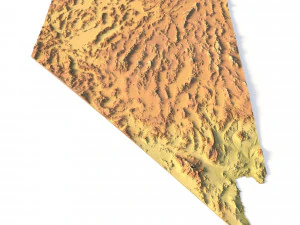 Nevada Topographic Map STL Model 3D Print Model
