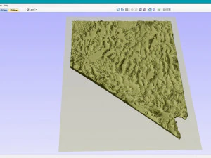 Nevada Topographic Map STL Model 3D Print Model