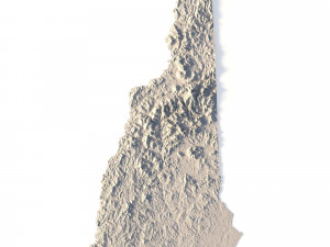 New Hampshire Topographic Map STL Model 3D 프린트 모델