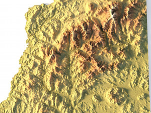 New Hampshire Topographic Map STL Model 3D 프린트 모델