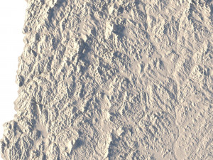 New Hampshire Topographic Map STL Model 3D 프린트 모델