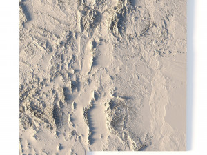 New Mexico Topographic Map STL Model 3D Baskı Modeli
