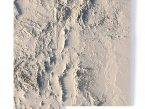 New Mexico Topographic Map STL Model 3D Print Model