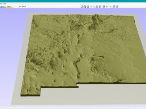 New Mexico Topographic Map STL Model 3D Baskı Modeli