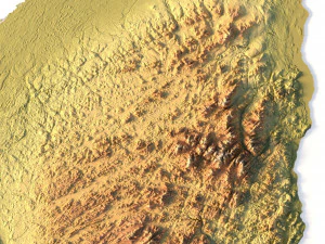 New York Topographic Map STL Model 3D Print Model