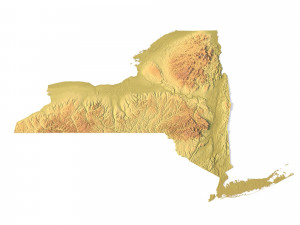 New York Topographic Map STL Model 3D 打印模型