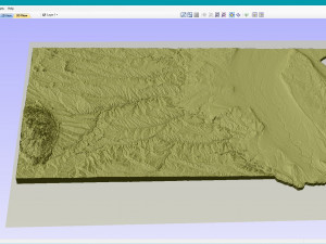 North Dakota Topographic Map STL Model Modelo de Impressão 3D