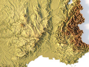 France Terrain for CNC Printing and Design 3D Print Model