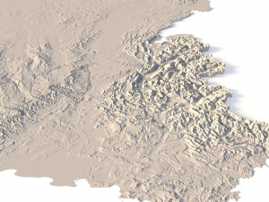 France Terrain for CNC Printing and Design 3D Принт Модель