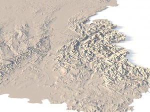 France Terrain for CNC Printing and Design 3D Print Model