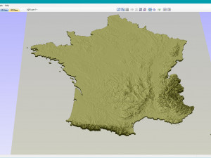 France Terrain for CNC Printing and Design 3D Принт Модель