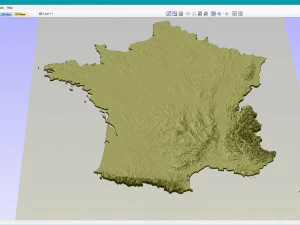 France Terrain for CNC Printing and Design 3D Print Model