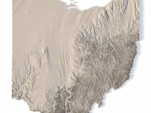 State of Ohio STL 3D Druckmodell