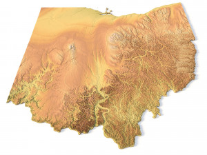 State of Ohio STL 3D Druckmodell