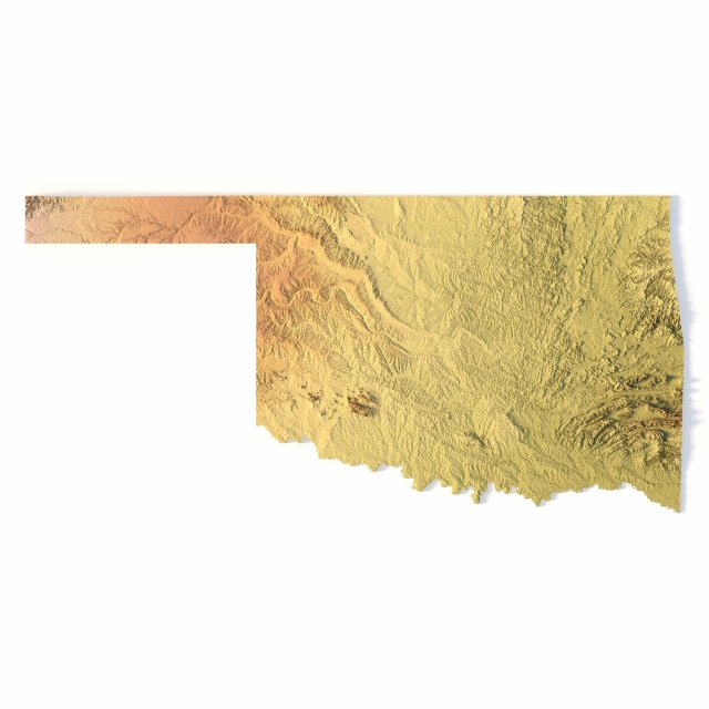 State of Oklahoma STL Modèles 3D en vedette .c4d .max .obj .3ds .fbx .stl .blend 