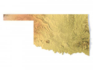 Estado de Oklahoma STL Modelo de Impressão 3D
