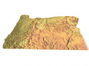 State of Oregon STL 3D-printmodel