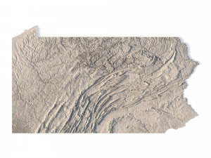 State of Pennsylvania STL 3D Baskı Modeli