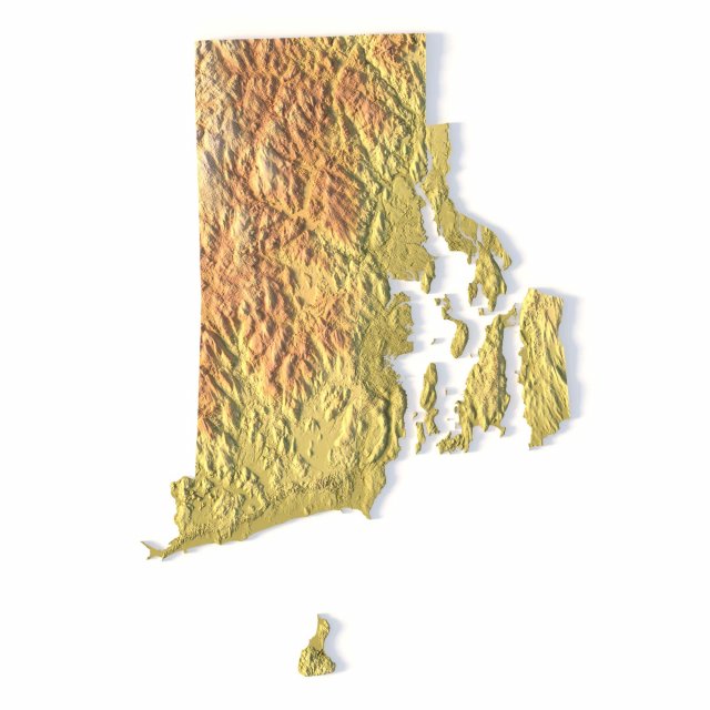 State of Rhode Island STL 3D printmodel .c4d .max .obj .3ds .fbx .stl .blend