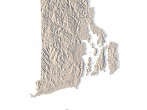 State of Rhode Island STL Modello di stampa 3D