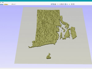 State of Rhode Island STL Modello di stampa 3D