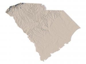 State of South Carolina STL Modelo de Impressão 3D