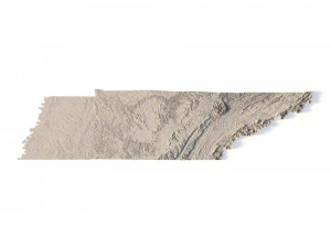 State of Tennessee STL 3D Print Model