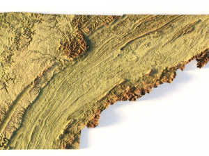 State of Tennessee STL 3D-Druckmodell
