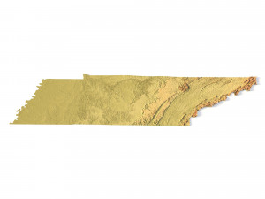 State of Tennessee STL 3D-Druckmodell