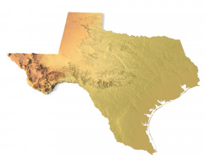 State of Texas STL 3D 打印模型
