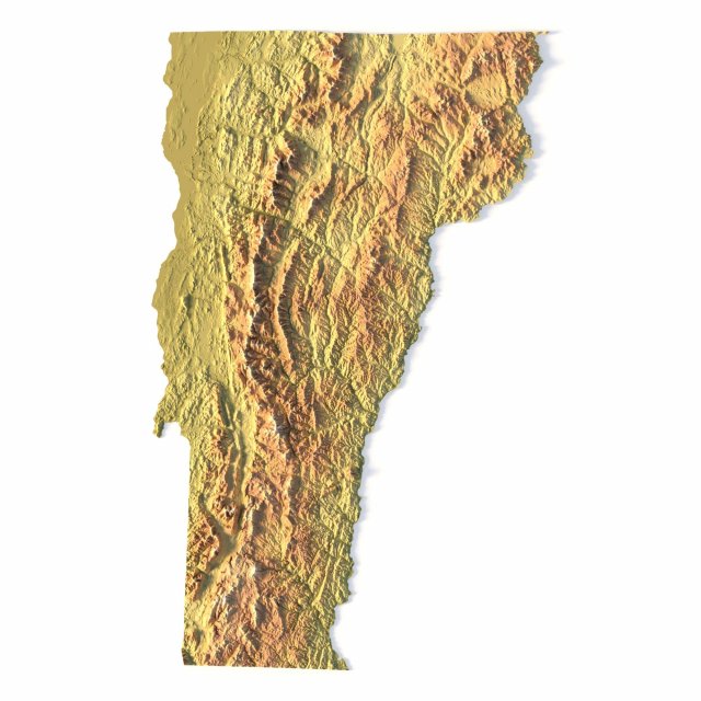 State of Vermont STL 3D Print Model .c4d .max .obj .3ds .fbx .stl .blend