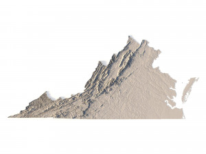 State of Virginia STL 3D Print Model