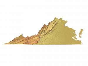State of Virginia STL 3D Print Model