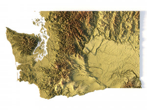 State of Washington STL 3D Print Models