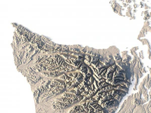 State of Washington STL 3D Print Model
