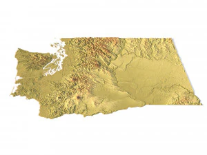 State of Washington STL 3D Print Model