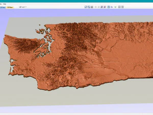 State of Washington STL 3D Print Model