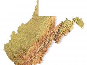 State of West Virginia STL 3D Print Model