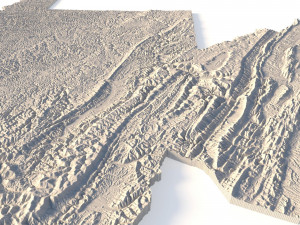 State of West Virginia STL Modello di stampa 3D