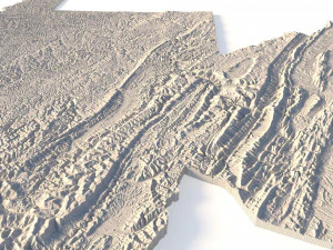 State of West Virginia STL 3D Print Model