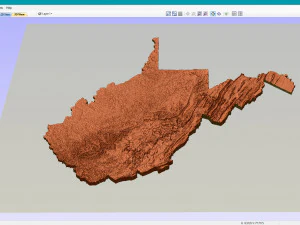 State of West Virginia STL 3D Print Model