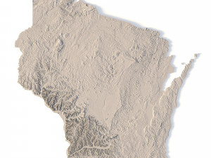 State of Wisconsin STL Modèles 3D en vedette