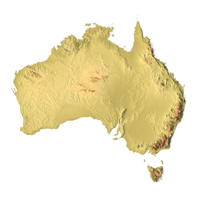 Australia STL 3D Принт Модель .c4d .max .obj .3ds .fbx .stl .blend 
