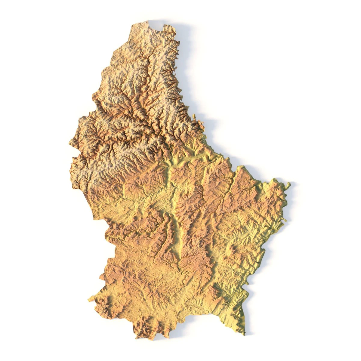 Luxembourg STL 3D Print Model .c4d .max .obj .3ds .fbx .stl .blend 