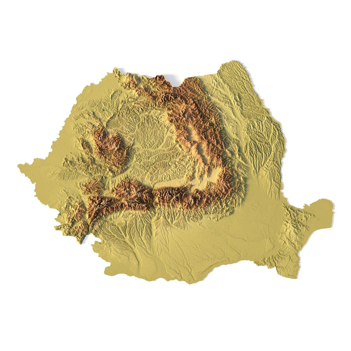 Romania STL 3D Print Model .c4d .max .obj .3ds .fbx .stl .blend 