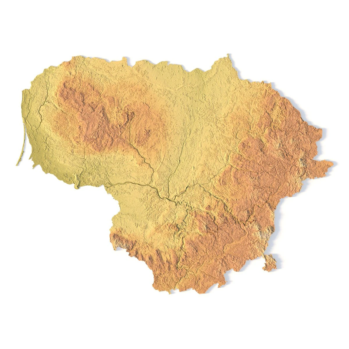 Lithuania STL 3D Print Model .c4d .max .obj .3ds .fbx .stl .blend 
