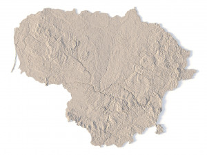 Lithuania STL 3D-printmodel