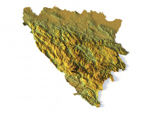 Bosnia and Herzegovina STL 3D Baskı Modeli