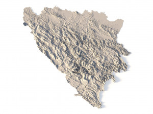 Bosnia and Herzegovina STL 3D Baskı Modeli